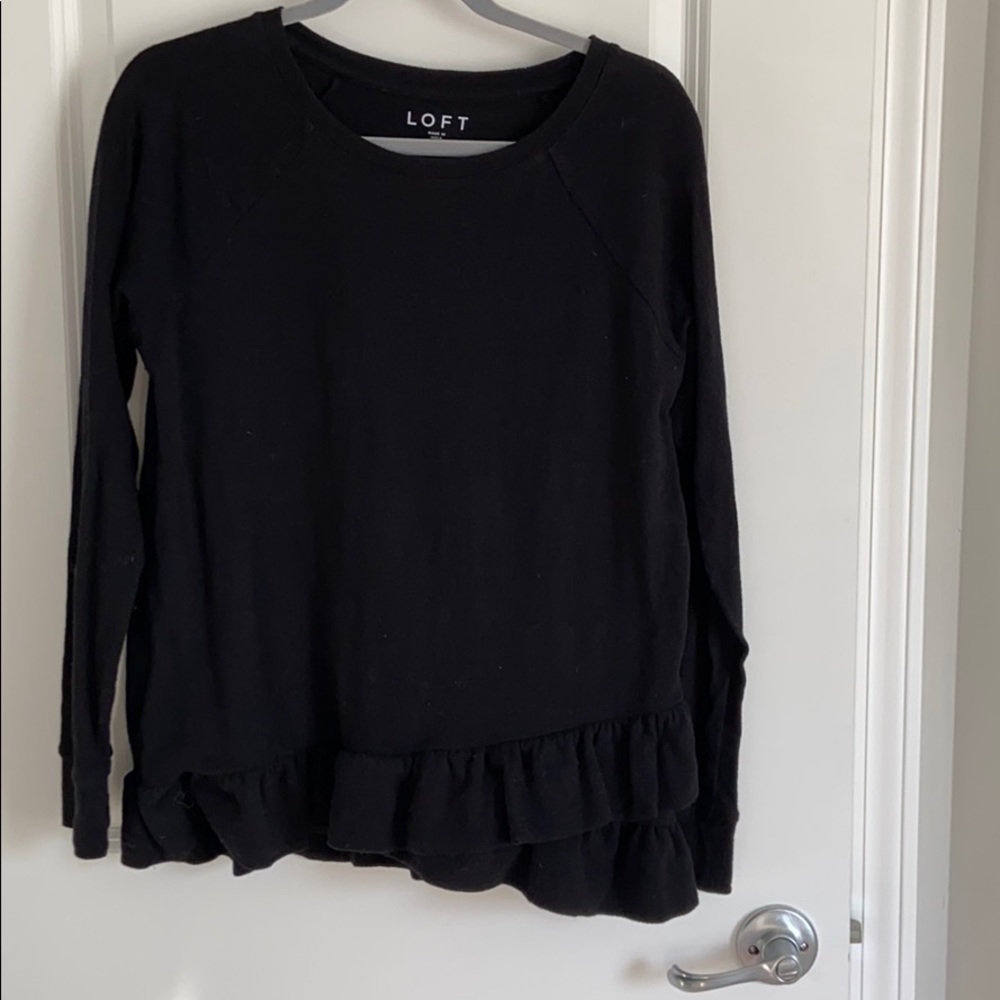 Loft Ruffle hem sweatshirt